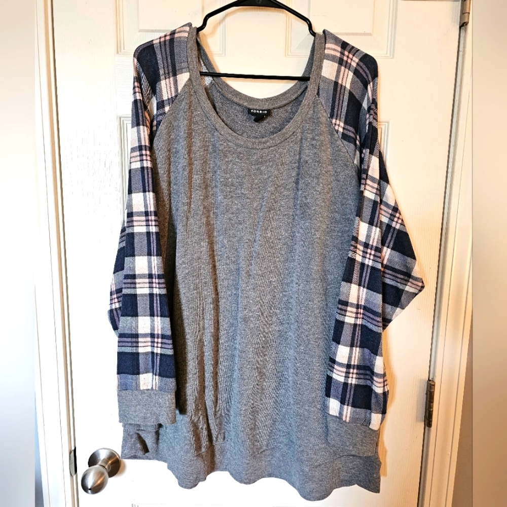 Torrid Plaid Sweatshirt